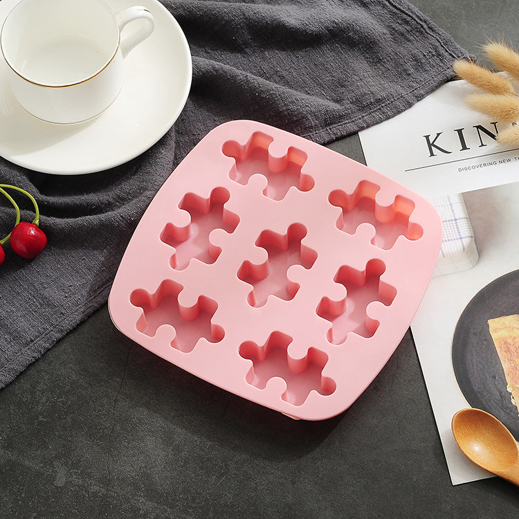 Chocolate Mold Cake Mould 7-puzzle Jigsaw Flexible Silicone 