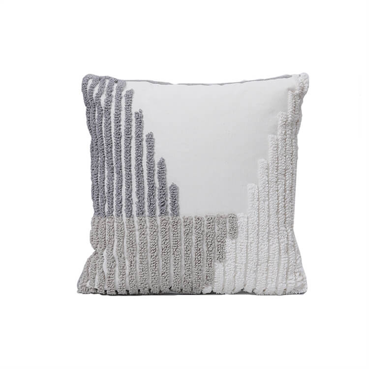 Geometric Woven Tufted Scatter Cushion | Strip - iKids