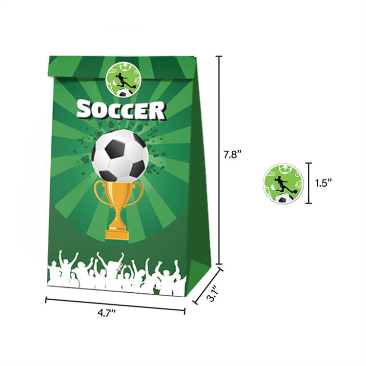 Soccer B 12 Pcs Paper Party Bag - iKids