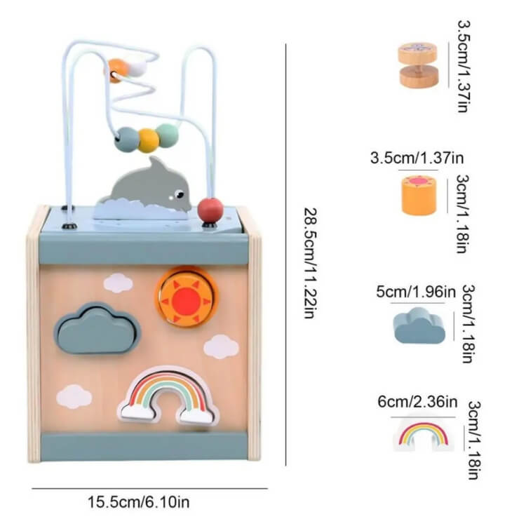 Wood Ocean Maze Activity Cube - iKids