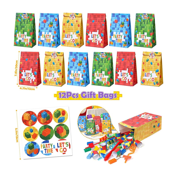 Lego Building Block 12 Pcs Paper Party Bag - iKids