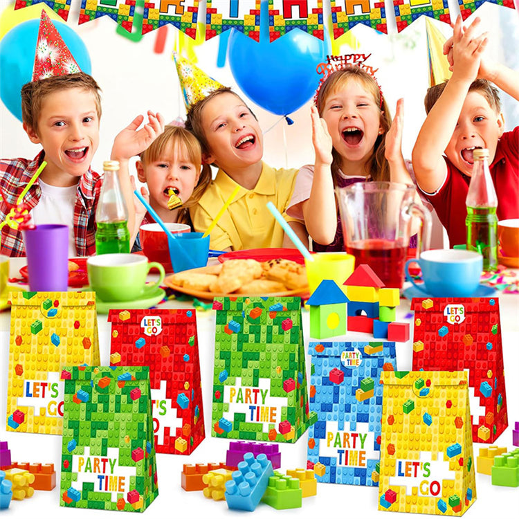 Lego Building Block 12 Pcs Paper Party Bag - iKids 