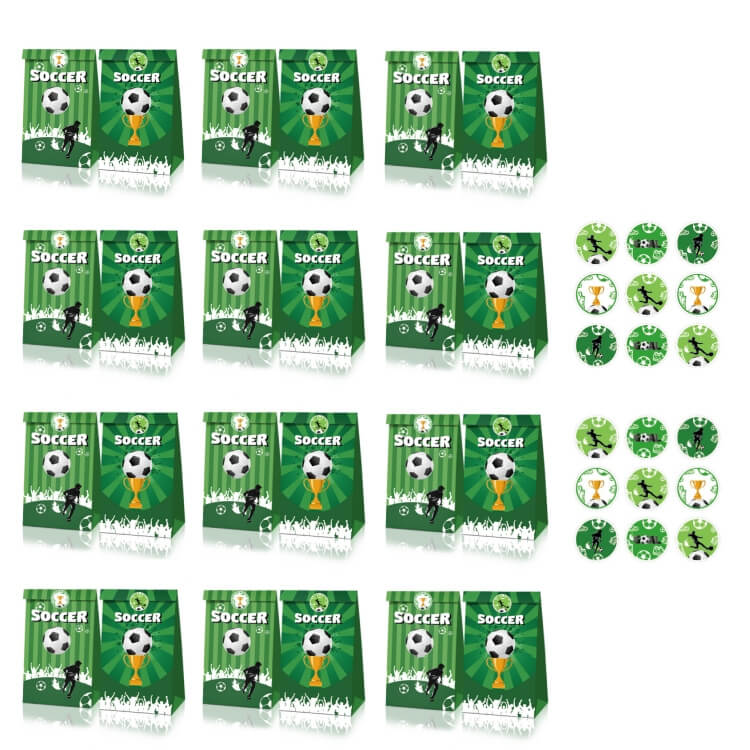 Soccer B 12 Pcs Paper Party Bag - iKids