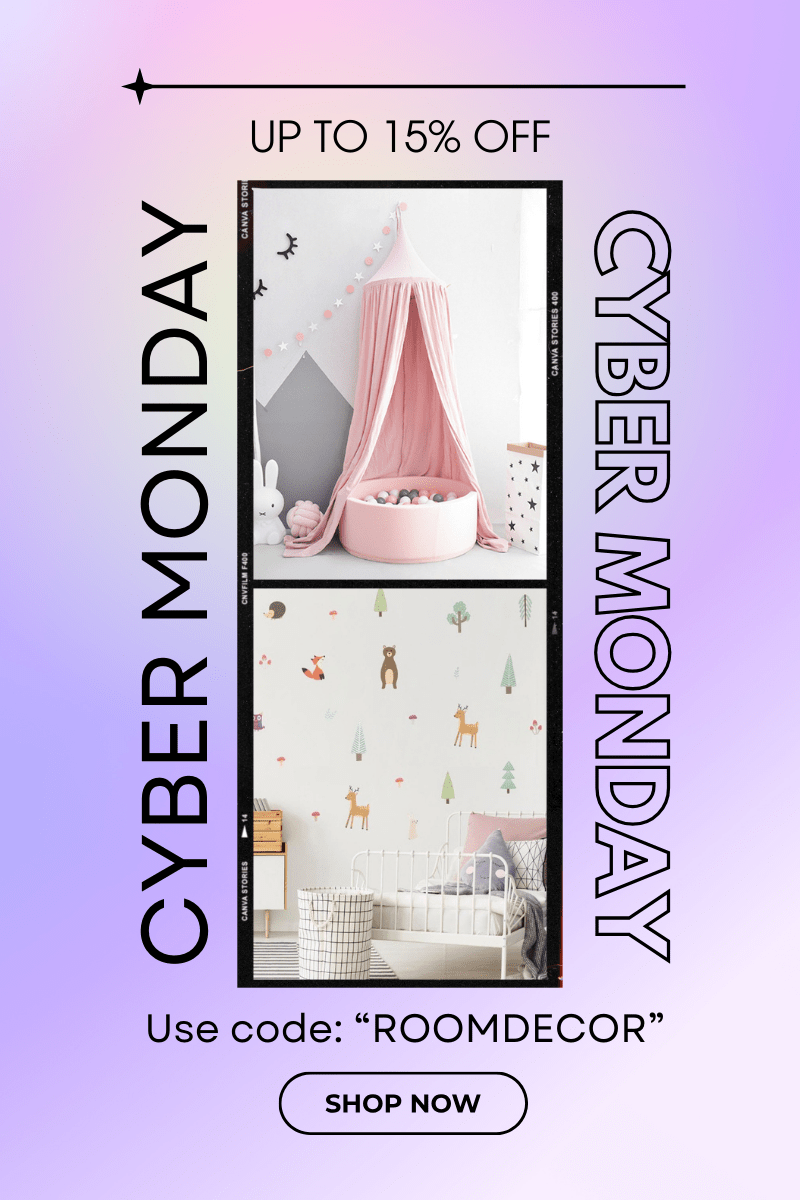 iKids Cyber Monday Only! 15% OFF Room Decorations with Code “ROOMDECOR”!