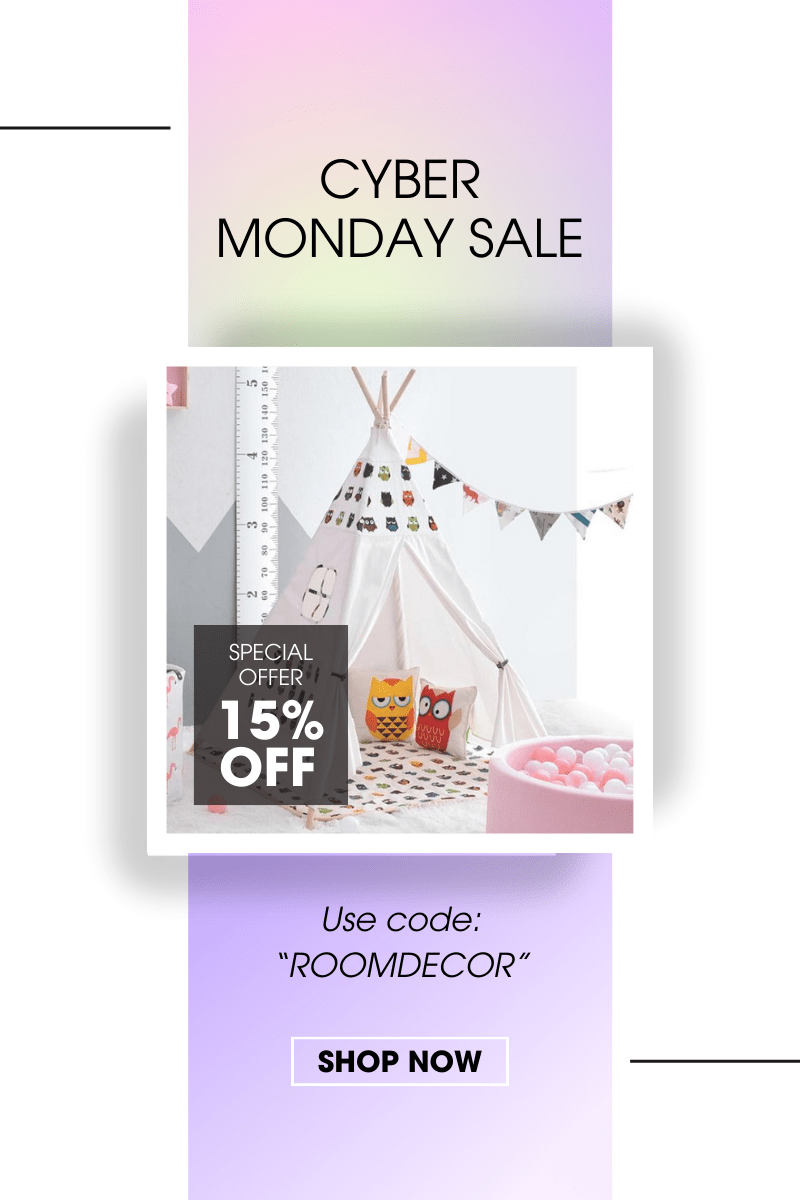 iKids Cyber Monday Only! 15% OFF Room Decorations with Code “ROOMDECOR”!