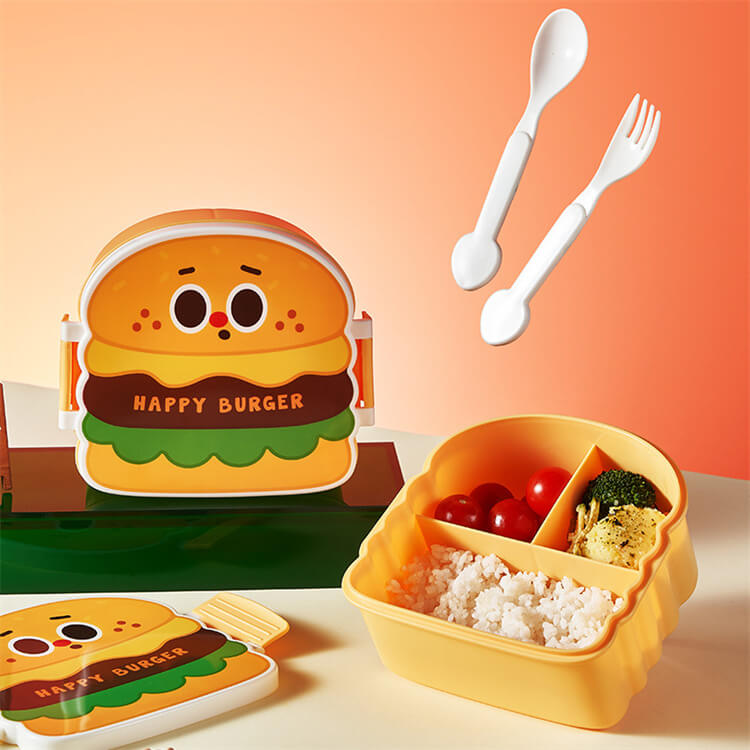 Food Shaped Happy Hamburger Lunch Box - iKids