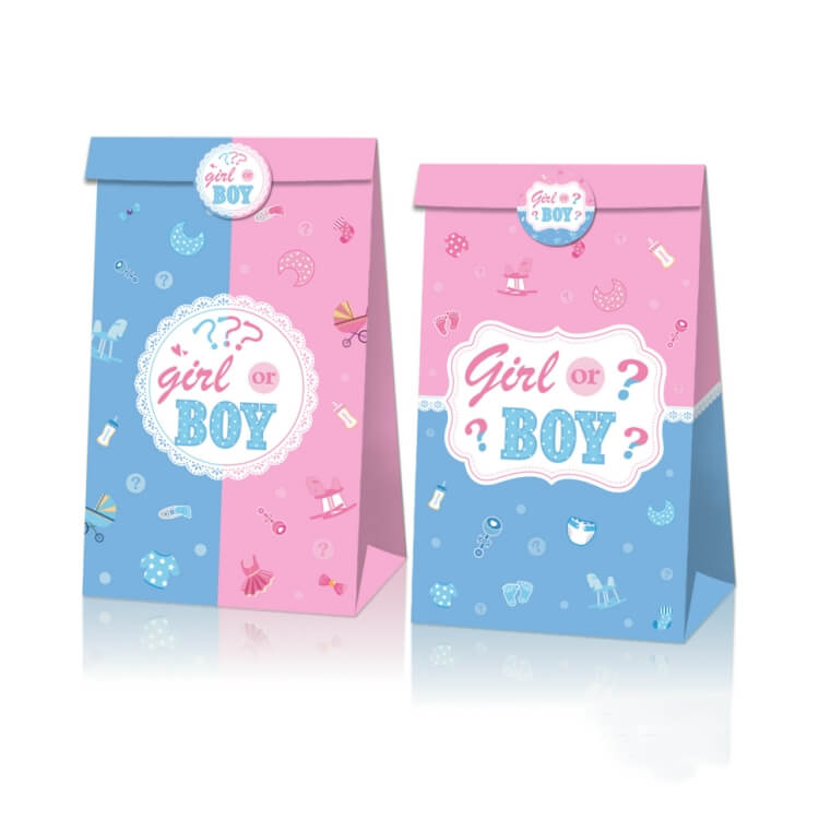 Gender Reveal 12 Pcs Paper Party Bag - iKids