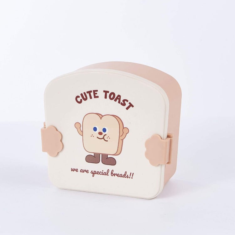 Food Shaped Snack Box | Cute Toast with Beige Cover - iKids