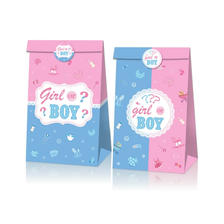 Paper Party Bag | Gender Reveal | 12 Pcs