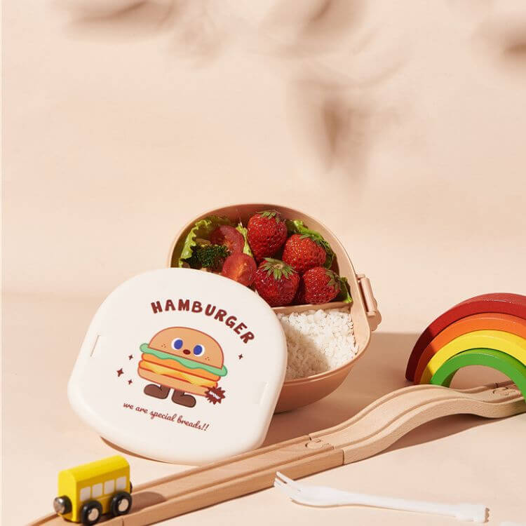 Hamburger with Beige Cover Food Shaped Snack Box - iKids