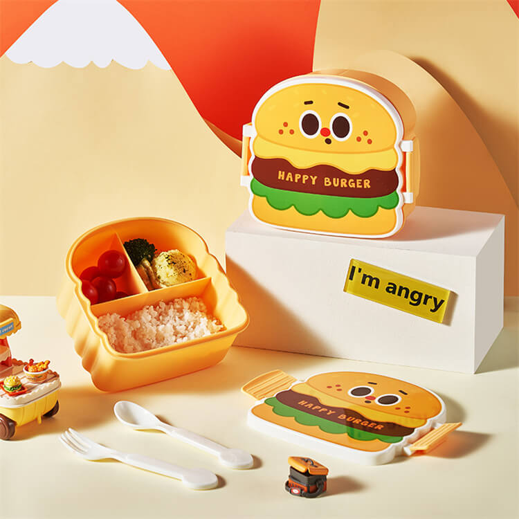 Food Shaped Happy Hamburger Lunch Box - iKids