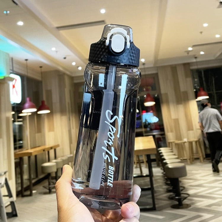 Kids Portable Transparent Water Bottle | Black 650ml - iKids