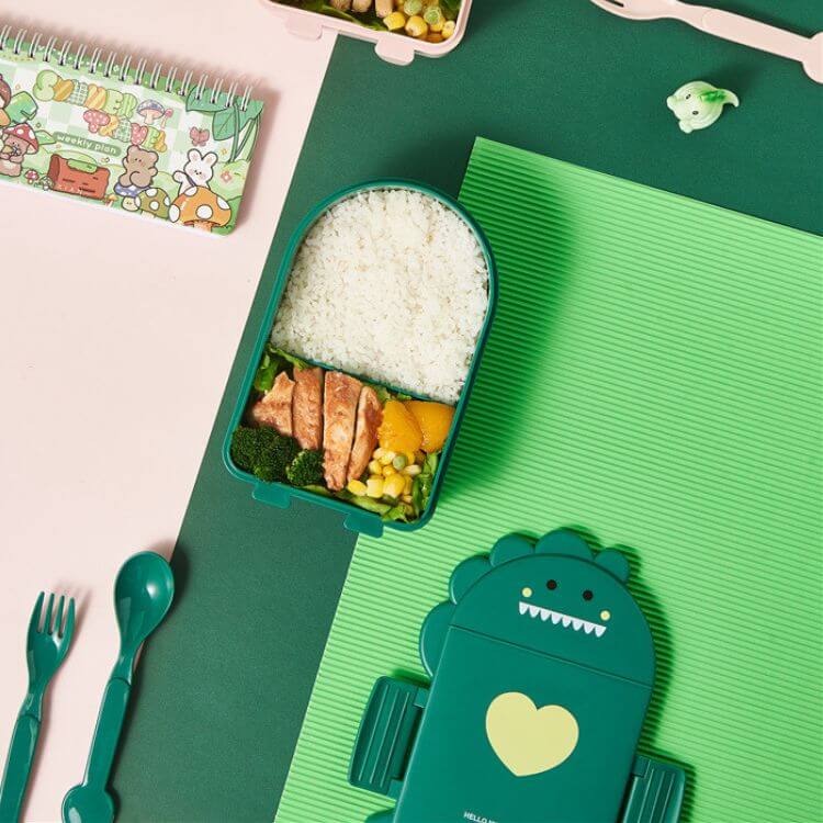 Green Cartoon Dinosaur Snack Box - iKids