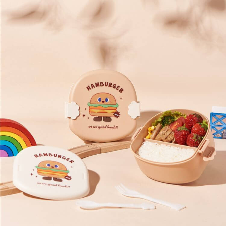 Hamburger with Beige Cover Food Shaped Snack Box - iKids