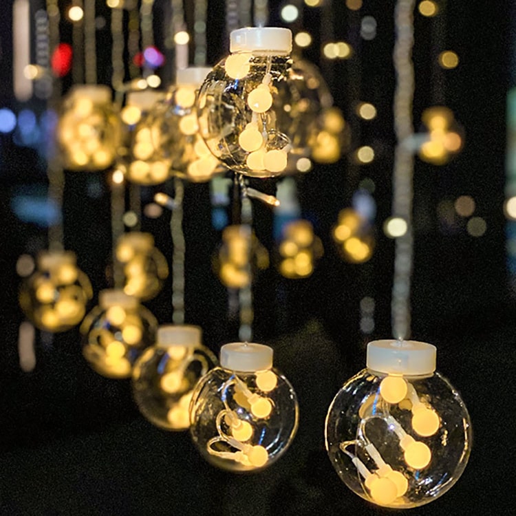 LED 3.5m Wishing Ball Curtain | Outdoor Solar String Lights - iKids