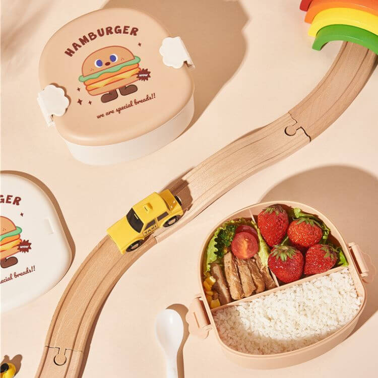 Hamburger with Beige Cover Food Shaped Snack Box - iKids