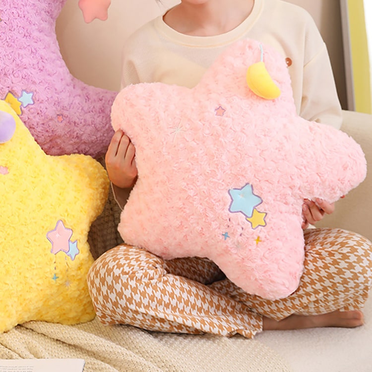 Pink star outlet pillow