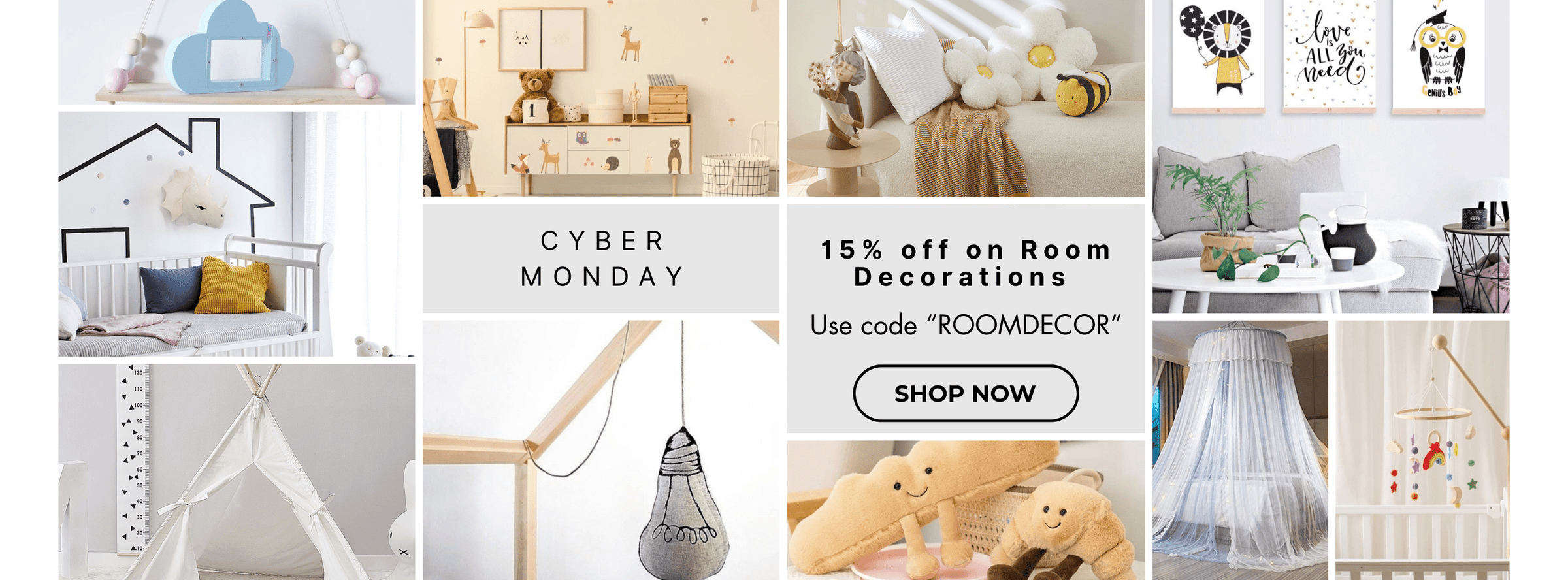 iKids Cyber Monday Only! 15% OFF Room Decorations with Code “ROOMDECOR”! 