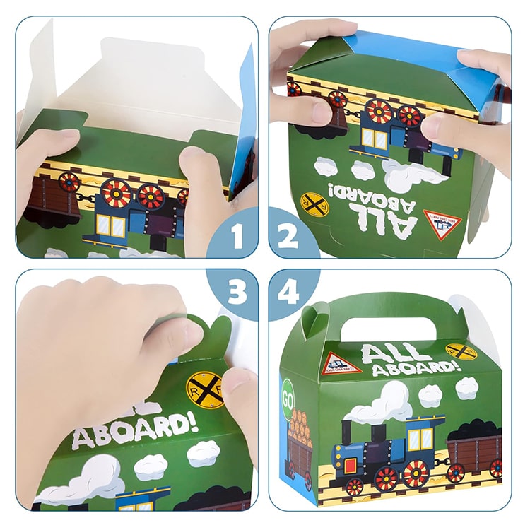 All Aboard Train 12 Pcs Party Favor Box - iKids