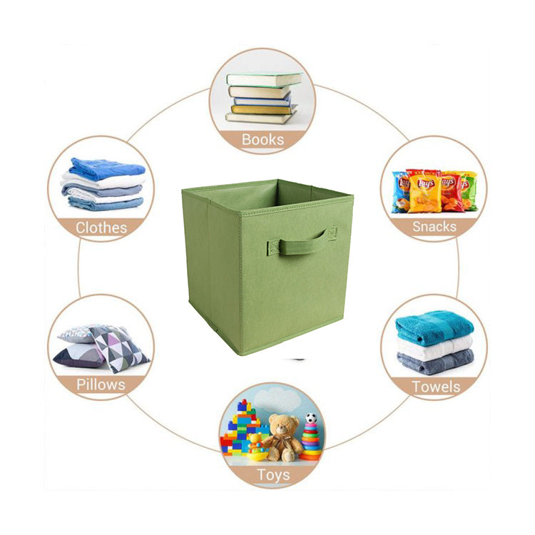 Green canvas storage sale boxes