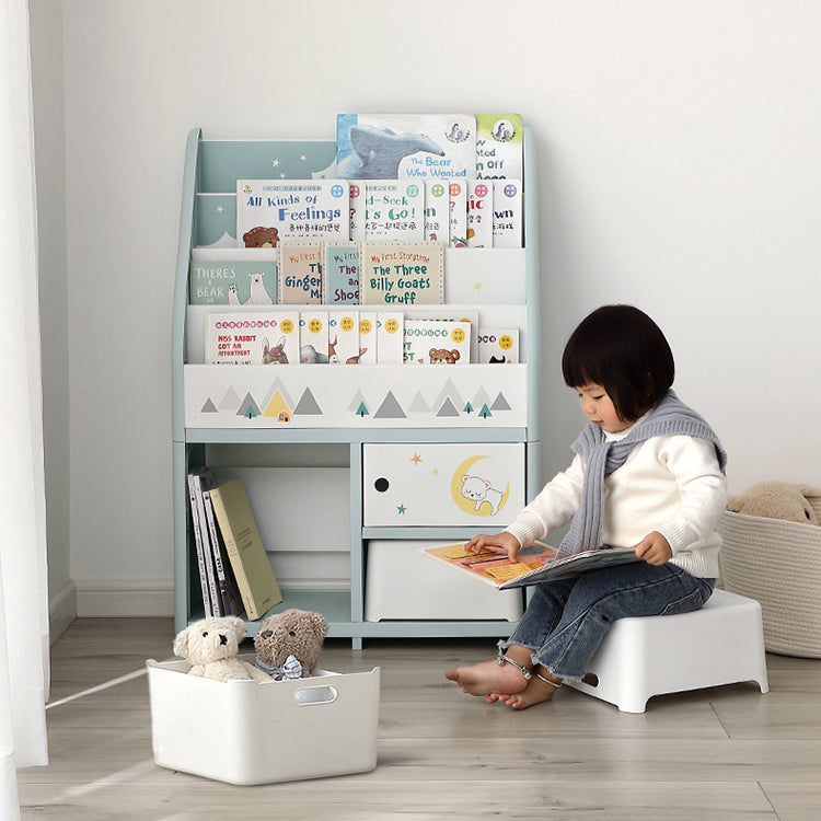 Kids bookshelf deals with drawers