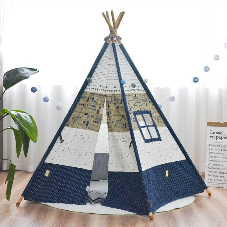 Deluxe Teepee Tent Blue Journey - iKids