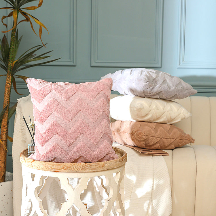 Dusty pink 2025 fluffy cushion