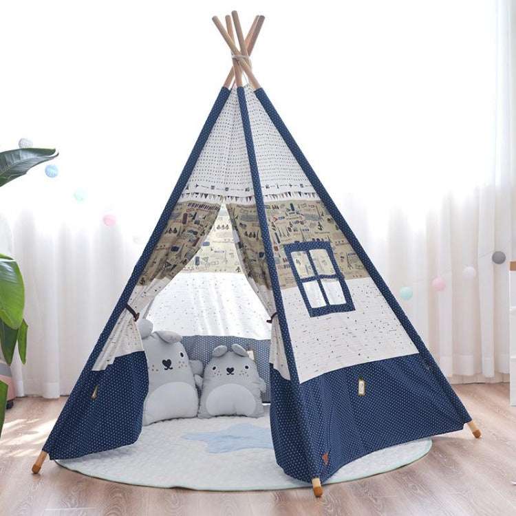 Deluxe Teepee Tent Blue Journey - iKids